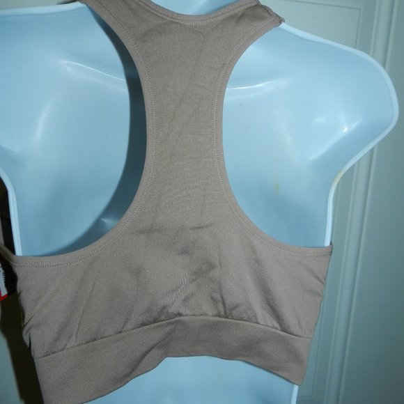 Puma Women's Plus Active Big Logo Sports Bra Taupe - Picture 8 of 11